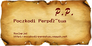 Poczkodi Perpétua névjegykártya
